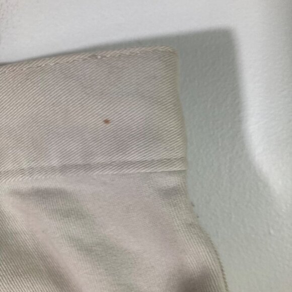 Womens Vintage Riveted Lee Beige Wide Leg Adjustable Back Skater Jean 14M - Picture 10 of 10